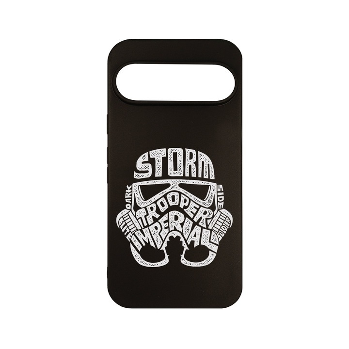 Husa pentru Google Pixel 9 Pro, BestCase® Slim SIlicon 0.8MM, Calligraphy Storm Trooper, Protectie Camera, Antisoc, Rezistenta la uzura, c-B 1530