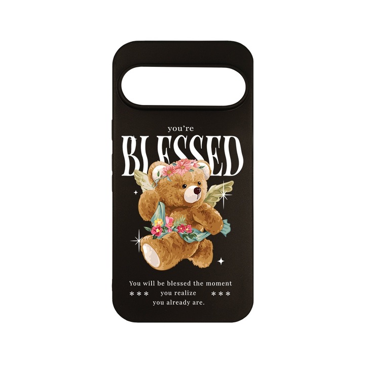 Husa pentru Google Pixel 9, BestCase® Slim SIlicon 0.8MM, Teddy Bear Blessed, Protectie Camera, Antisoc, Rezistenta la uzura, c-B 1561