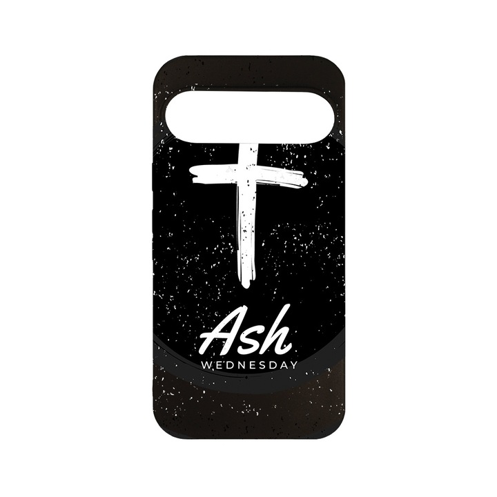 Husa pentru Google Pixel 9 Pro, BestCase® Slim SIlicon 0.8MM, Cross - ASH Wednesday, Protectie Camera, Antisoc, Rezistenta la uzura, c-B 1788