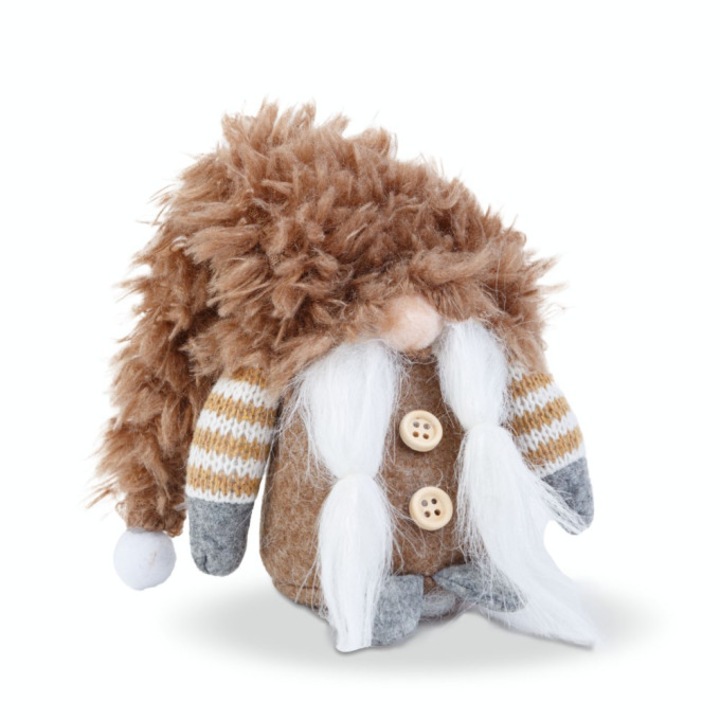 Figurina de Craciun, elf scandinav, 30cm, textil, Maro