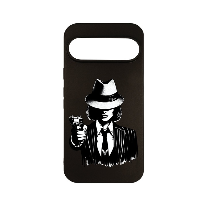 Husa pentru Google Pixel 9, BestCase® Slim SIlicon 0.8MM, Gangster Woman, Protectie Camera, Antisoc, Rezistenta la uzura, c-B 1494