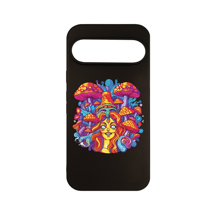 Husa pentru Google Pixel 9 Pro, BestCase® Slim SIlicon 0.8MM, Dream Colors Mushrooms, Protectie Camera, Antisoc, Rezistenta la uzura, c-B 1510