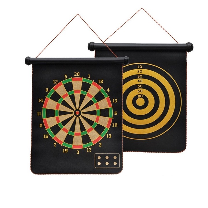 Комплект Дартс Optim Solution, Включени 6 дартса, Магнит, Размери 37 x 40 см, Многоцветен