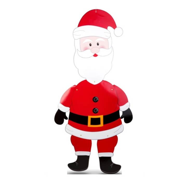 Karácsonyi Dekoráció - 90 cm Magas Mozgatható Papír Mikulás