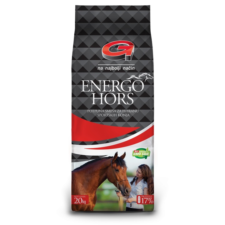 Energohorse 17, Hrana completa pentru cai, amestec granulat, proteina 17%, 20 KG