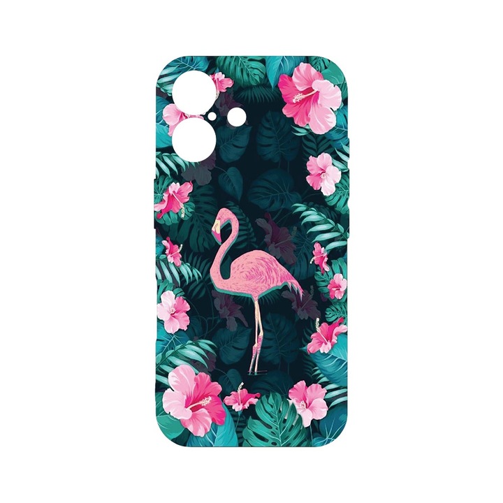 Husa Pentru Apple iPhone 16, BestCase® Slim Premium Silicon 1.2MM, Flamingo, Microfibra in interior, Antisoc, Protectie camera si ecran, PB 247