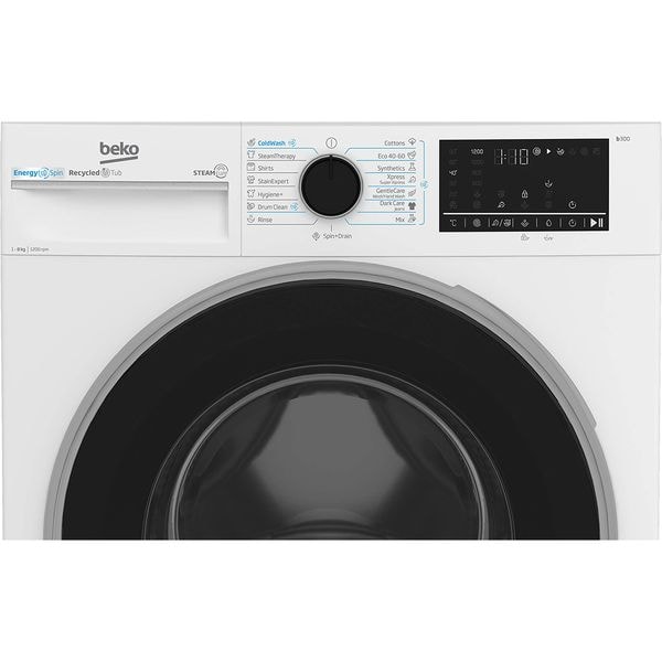 Masina de Spalat Rufe Frontala BEKO B3WFU48215WB2 ES, EnergySpin, SteamCure, 8 kg, 1200rpm, Clasa A, Alb