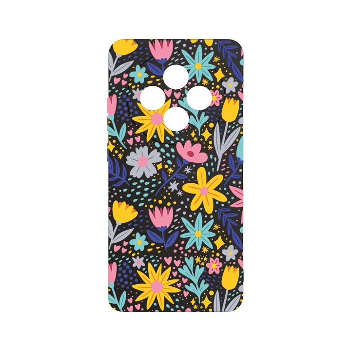 BestCase 1.2mm Szilikon telefontok, kompatibilis modell Xiaomi Redmi 14C, Little Flowers, Kameravédelem, Mikroszálas puha belső, PB 758