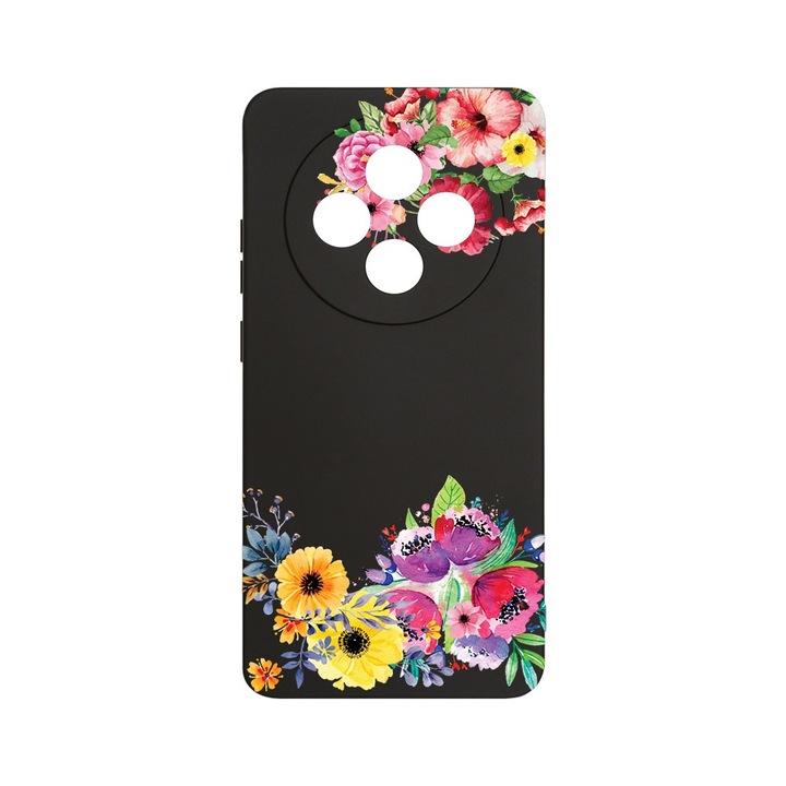 BestCase 1.2mm Szilikon telefontok, kompatibilis modell Xiaomi Redmi 14C, Flowers, Kameravédelem, Mikroszálas puha belső, PB 56