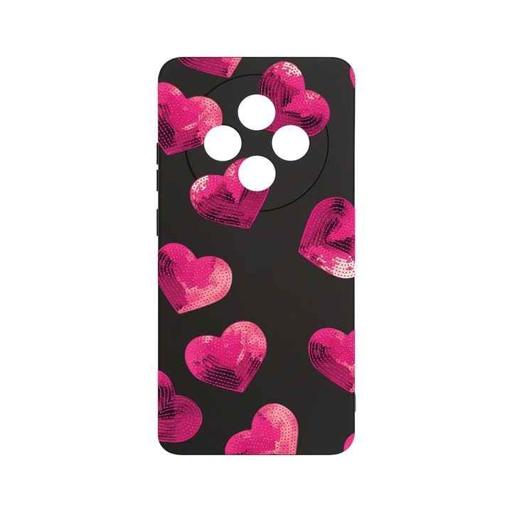 BestCase 1.2mm Szilikon telefontok, kompatibilis modell Xiaomi Redmi 14C, Heart Pattern, Kameravédelem, Mikroszálas puha belső, PB 987
