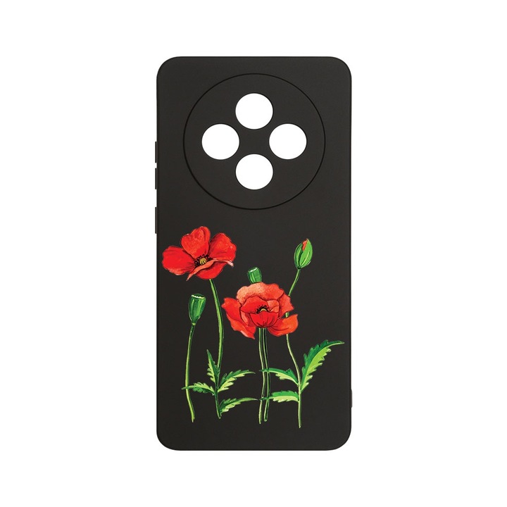 BestCase 1.2mm Szilikon telefontok, kompatibilis modell Xiaomi Redmi 14C, Red Poppy, Kameravédelem, Mikroszálas puha belső, PB 643