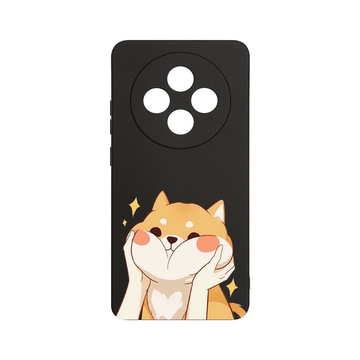 Husa Pentru OPPO Reno12 F / Reno12 FS, BestCase® Slim Premium Silicon 1.2MM, Emoji - Sweet Cat, Microfibra in interior, Antisoc, Protectie camera si ecran, PB 596