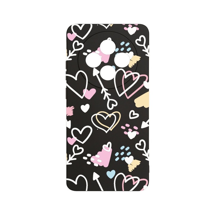 BestCase 1.2mm Szilikon telefontok, kompatibilis modell Xiaomi Redmi 14C, Love Symbols, Kameravédelem, Mikroszálas puha belső, PB 764