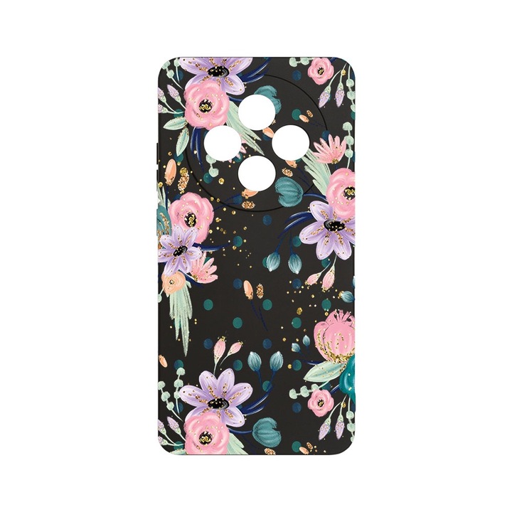 Husa Pentru OPPO Reno12 F / Reno12 FS, BestCase® Slim Premium Silicon 1.2MM, Flowers Collection, Microfibra in interior, Antisoc, Protectie camera si ecran, PB 495