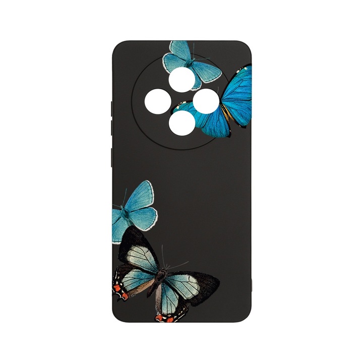 BestCase 1.2mm Szilikon telefontok, kompatibilis modell Xiaomi Redmi 14C, Beautiful Blue Butterflies, Kameravédelem, Mikroszálas puha belső, PB 991