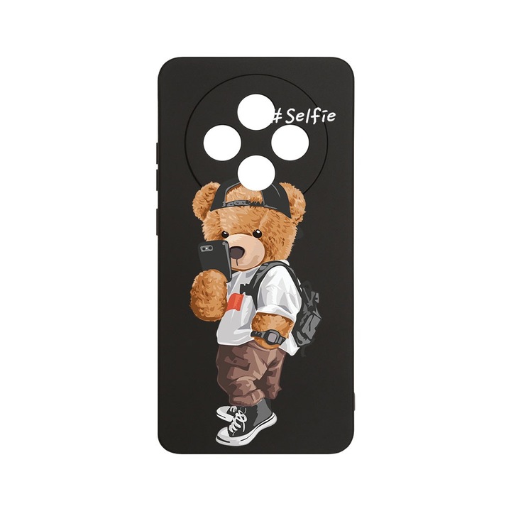 BestCase 1.2mm Szilikon telefontok, kompatibilis modell Xiaomi Redmi 14C, Selfie Teddy Bear, Kameravédelem, Mikroszálas puha belső, PB 925