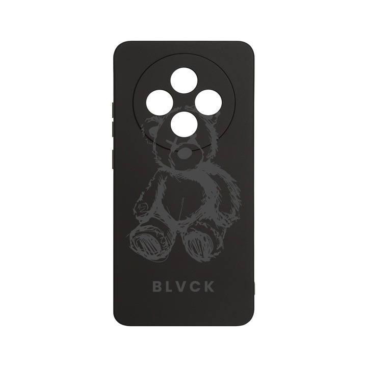 BestCase 1.2mm Szilikon telefontok, kompatibilis modell Xiaomi Redmi 14C, Teddy Bear blvck, Kameravédelem, Mikroszálas puha belső, PB 1459