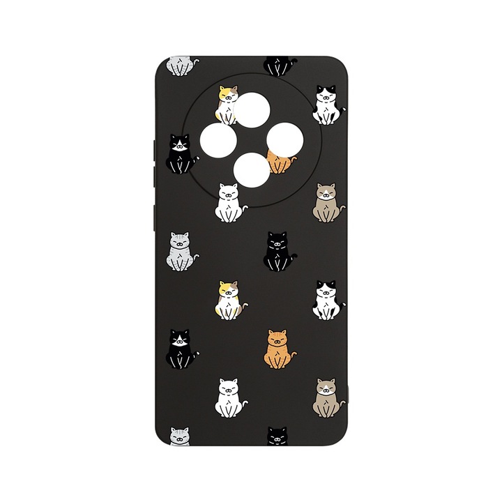 BestCase 1.2mm Szilikon telefontok, kompatibilis modell Xiaomi Redmi 14C, Cat Pattern, Kameravédelem, Mikroszálas puha belső, PB 1027