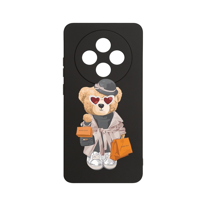 BestCase 1.2mm Szilikon telefontok, kompatibilis modell Xiaomi Redmi 14C, Teddy Bear Shopping, Kameravédelem, Mikroszálas puha belső, PB 1458
