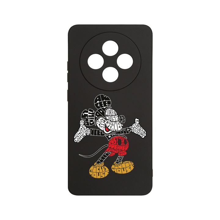 BestCase 1.2mm Szilikon telefontok, kompatibilis modell Xiaomi Redmi 14C, Calligraphy Mickey Mouse, Kameravédelem, Mikroszálas puha belső, PB 1525