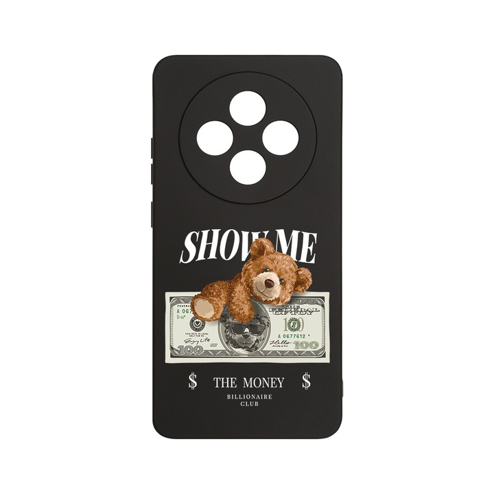 BestCase 1.2mm Szilikon telefontok, kompatibilis modell Xiaomi Redmi 14C, Teddy Bear Show Me The Money, Kameravédelem, Mikroszálas puha belső, PB 1453