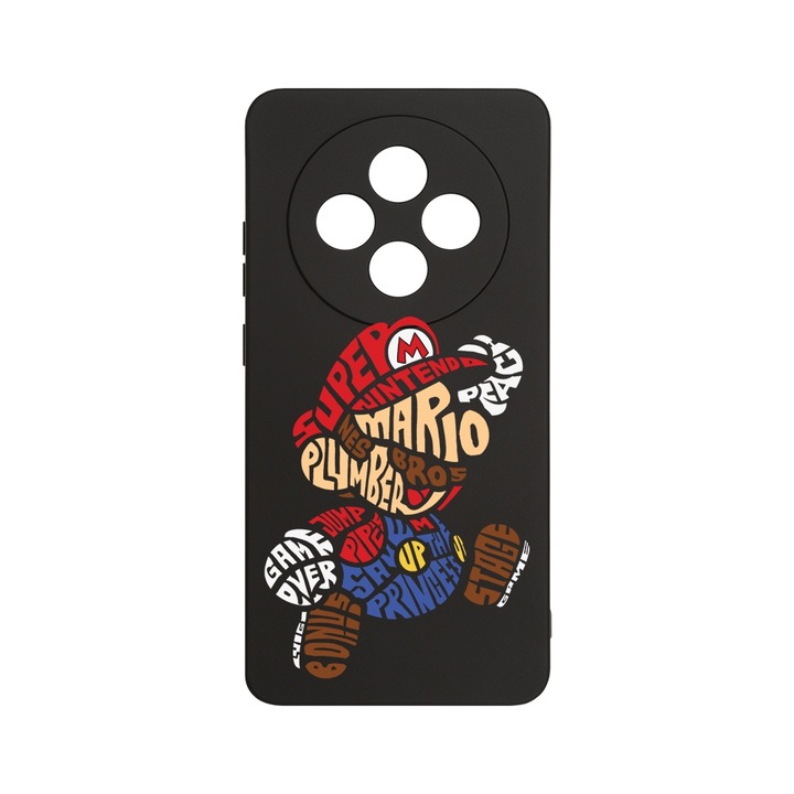 BestCase 1.2mm Szilikon telefontok, kompatibilis modell Xiaomi Redmi 14C, Calligraphy Super Mario, Kameravédelem, Mikroszálas puha belső, PB 1524