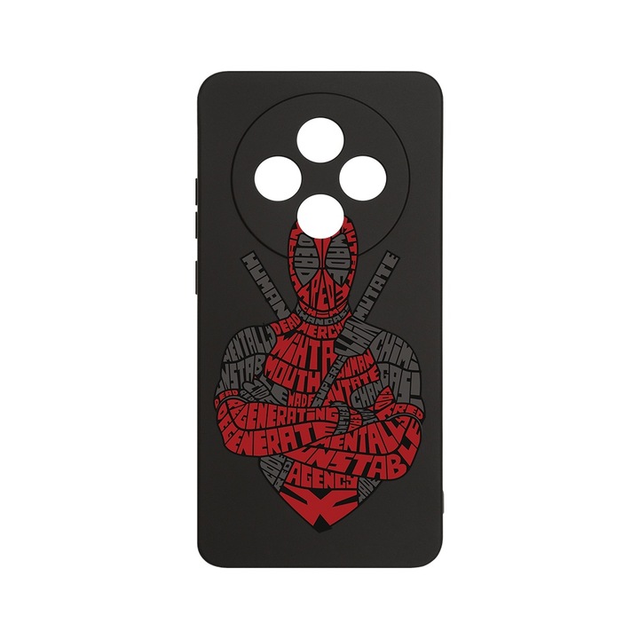BestCase 1.2mm Szilikon telefontok, kompatibilis modell Xiaomi Redmi 14C, Calligraphy Dead Red, Kameravédelem, Mikroszálas puha belső, PB 1520