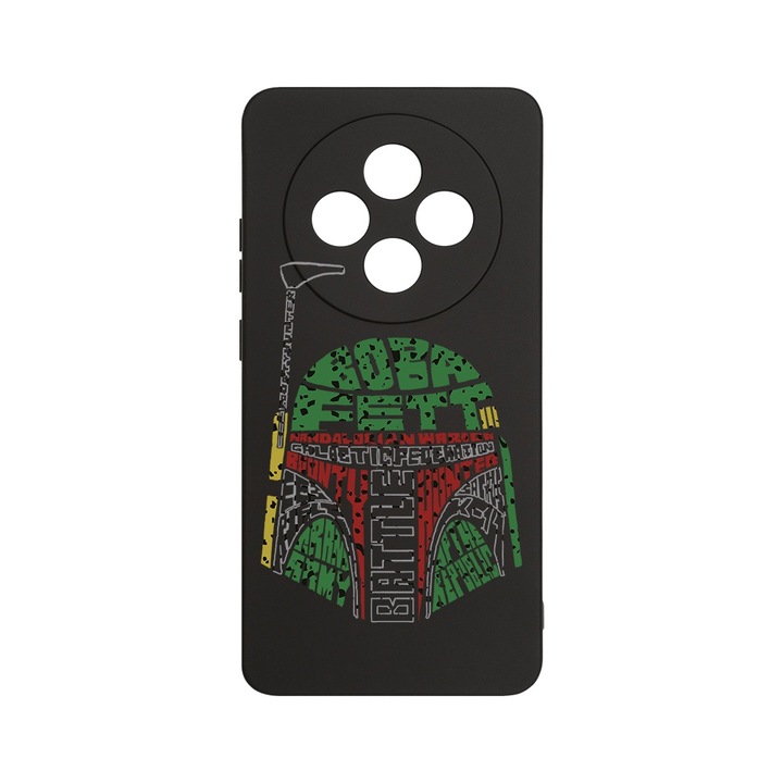 BestCase 1.2mm Szilikon telefontok, kompatibilis modell Xiaomi Redmi 14C, Calligraphy Boba Fett, Kameravédelem, Mikroszálas puha belső, PB 1515