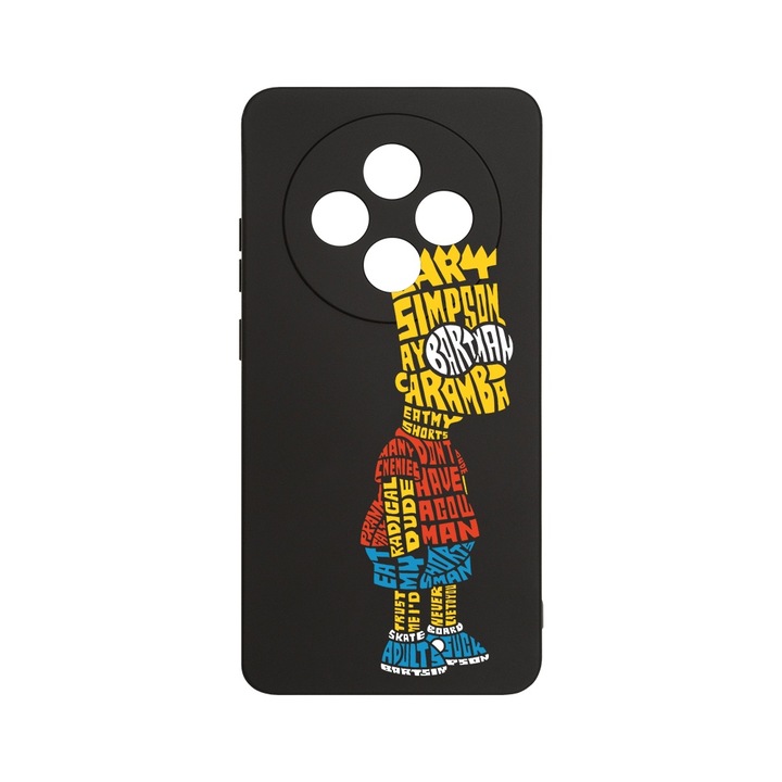 BestCase 1.2mm Szilikon telefontok, kompatibilis modell Xiaomi Redmi 14C, Calligraphy Bart Simpson, Kameravédelem, Mikroszálas puha belső, PB 1512
