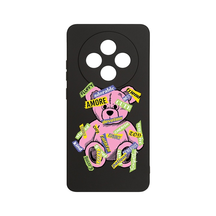 BestCase 1.2mm Szilikon telefontok, kompatibilis modell Xiaomi Redmi 14C, Teddy Bear Amour, Kameravédelem, Mikroszálas puha belső, PB 1547