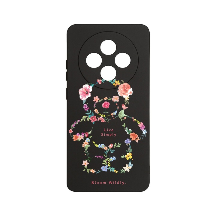 BestCase 1.2mm Szilikon telefontok, kompatibilis modell Xiaomi Redmi 14C, Teddy Bear Live Simply, Kameravédelem, Mikroszálas puha belső, PB 1555