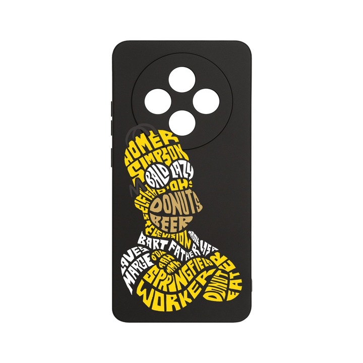 BestCase 1.2mm Szilikon telefontok, kompatibilis modell Xiaomi Redmi 14C, Calligraphy Homer Simpson, Kameravédelem, Mikroszálas puha belső, PB 1522