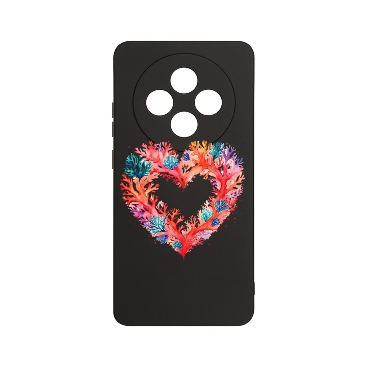 Husa pentru OPPO Reno12 F / Reno12 FS, BestCase® Slim Premium Silicon 1.2MM, Coral Heart, Microfibra in interior, Antisoc, Protectie camera si ecran, PB 1599