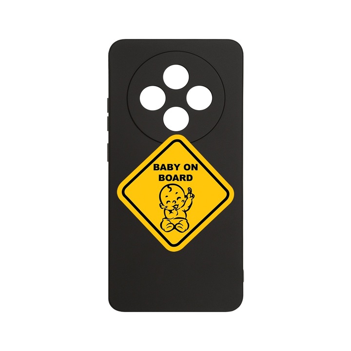 BestCase 1.2mm Szilikon telefontok, kompatibilis modell Xiaomi Redmi 14C, Baby On Board, Kameravédelem, Mikroszálas puha belső, PB 1673