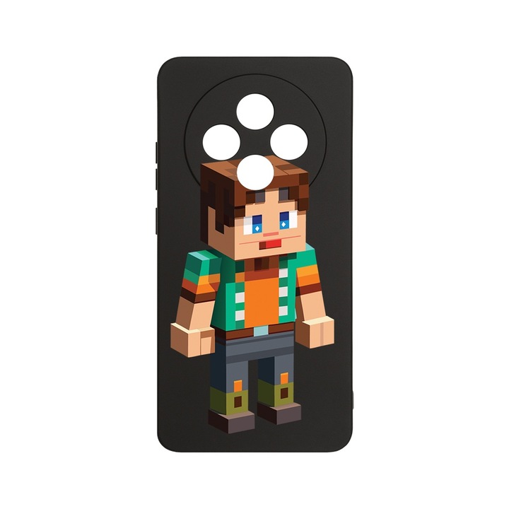 BestCase 1.2mm Szilikon telefontok, kompatibilis modell Xiaomi Redmi 14C, Minecraft Character, Kameravédelem, Mikroszálas puha belső, PB 1682