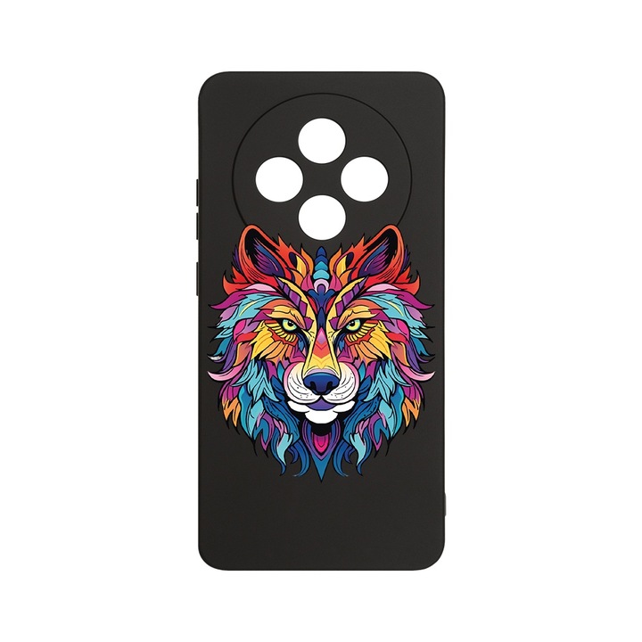 Husa Pentru OPPO Reno12 F / Reno12 FS, BestCase® Slim Premium Silicon 1.2MM, Dream Colors - Wolf, Microfibra in interior, Antisoc, Protectie camera si ecran, PB 1580