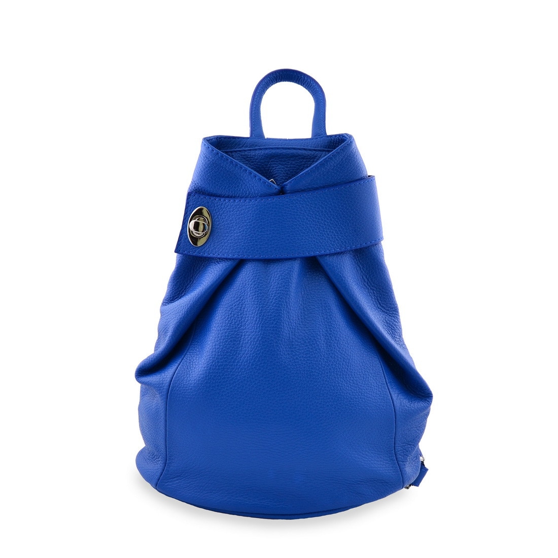 Geanta casual Indra, de dama, piele naturala, culoare albastra