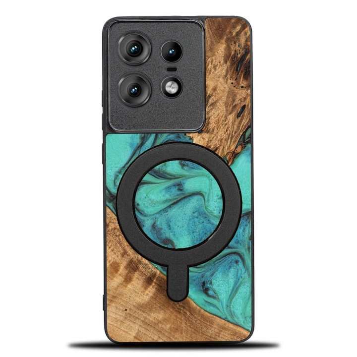 Калъф, Bewood Unique за Motorola Edge 50 Pro, Тюркоазен Magnet