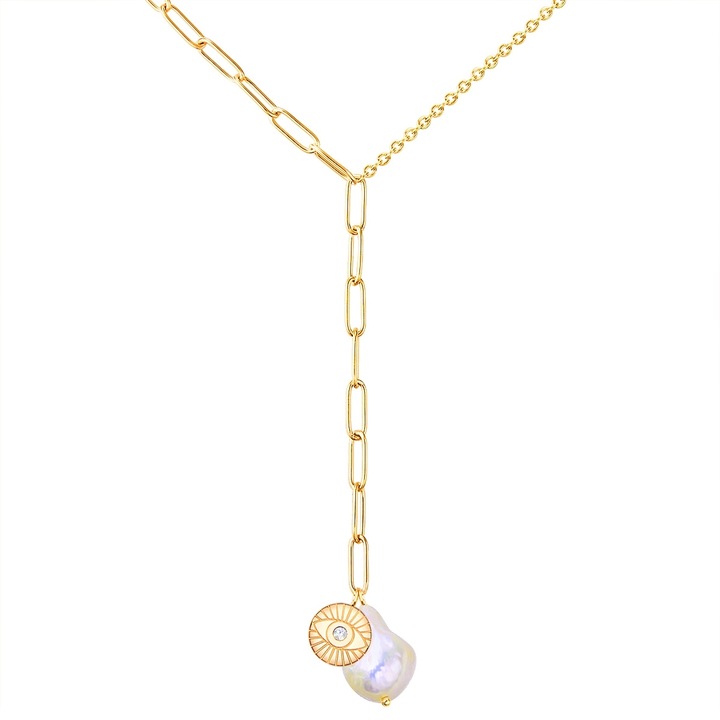 Lulu & Jane, Colier placat cu aur de 14K, Auriu