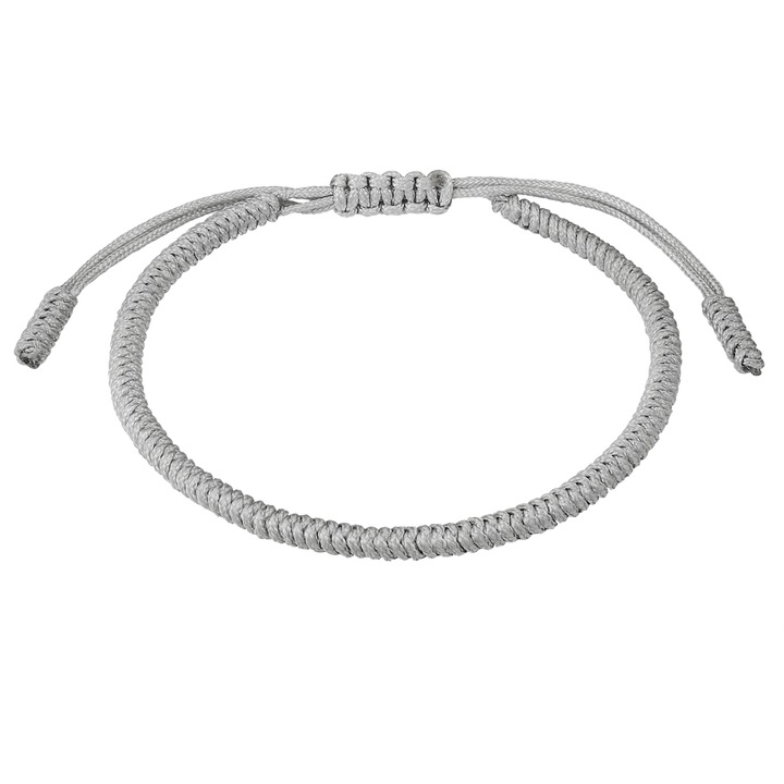 True Rebels, Bratara ajustabila din material textil, Gri