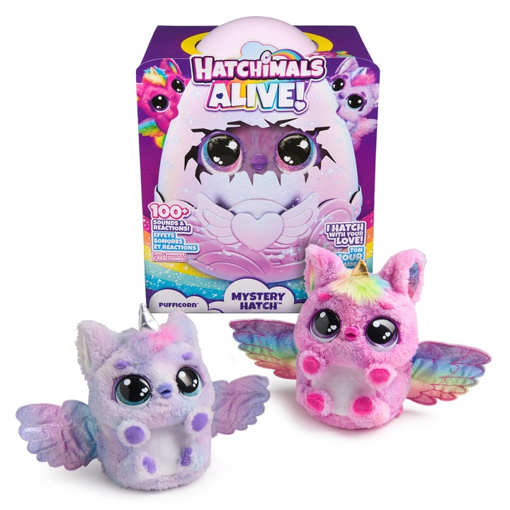 Jucarie Hatchimals Alive - Mistery Hatch, Ou Pufficorn