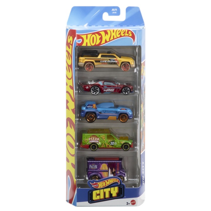 5 db Hot Wheels autó készlete - City