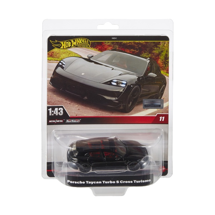 Количка Hot Wheels Premium - Real Riders Pop Culture, Porsche Taycan Turbo S Cross Turismo, 1:43