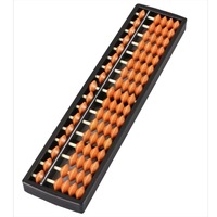 Numaratoare Soroban FusionTechX®, abac cu 17 tije, pentru aritmetica japoneza, culoare maro