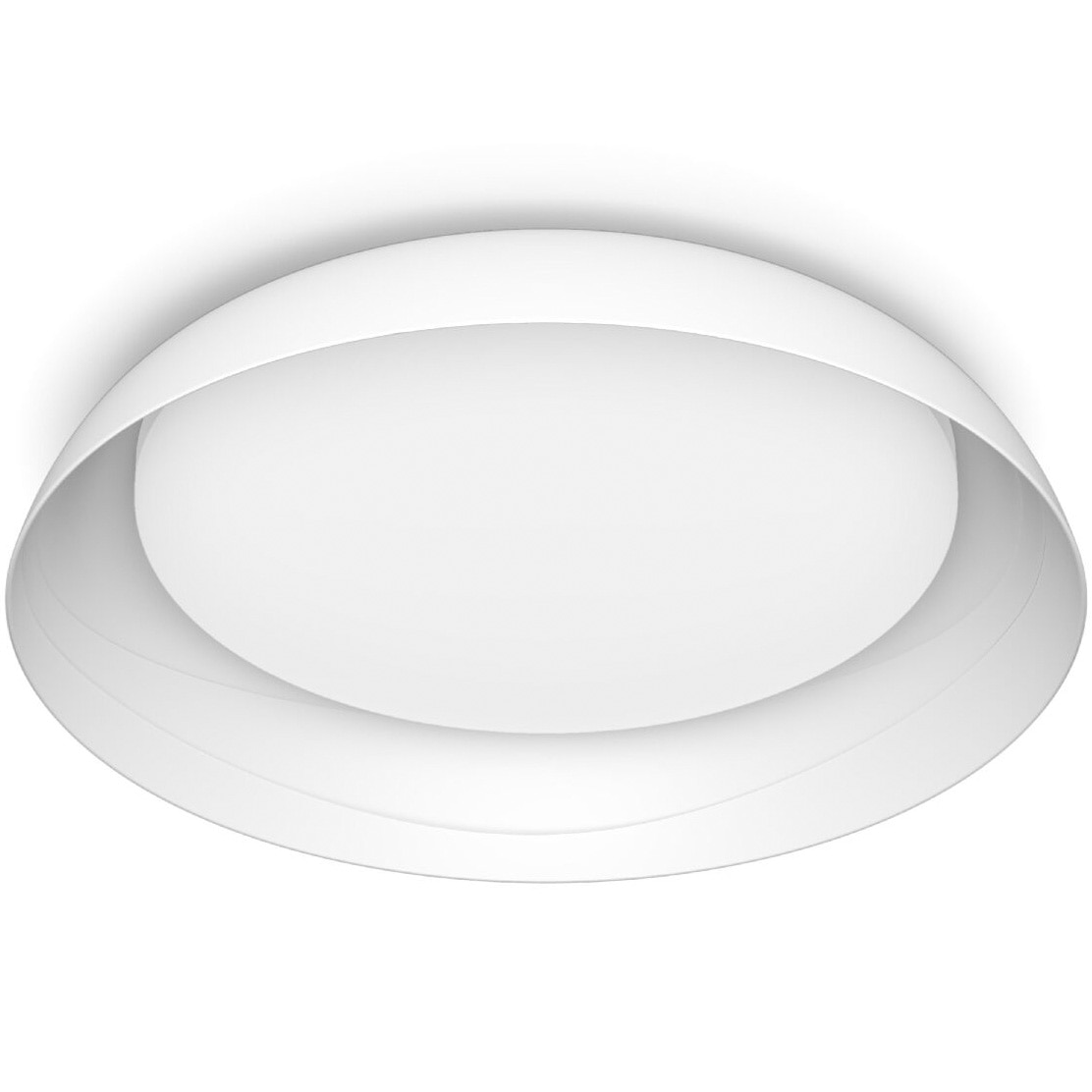 Plafoniera LED Philips Fleta Ultra Efficient, intensitate luminoasa reglabila, 10W, 1950 lm, lumina neutra (4000K), IP20, 35 cm, Alb