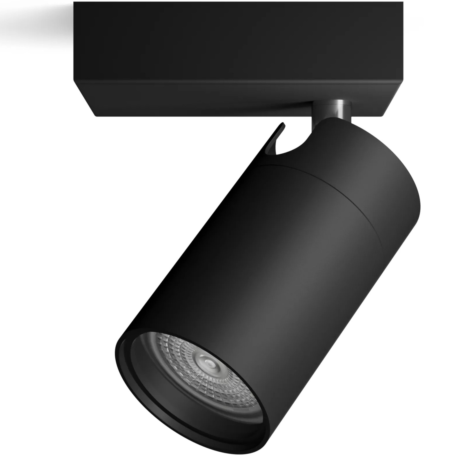 Spot Philips Idris, 1xGU10 max. 5W, pentru baie, montare plafon/perete, IP44, 8x11x10 cm, Metal, Negru