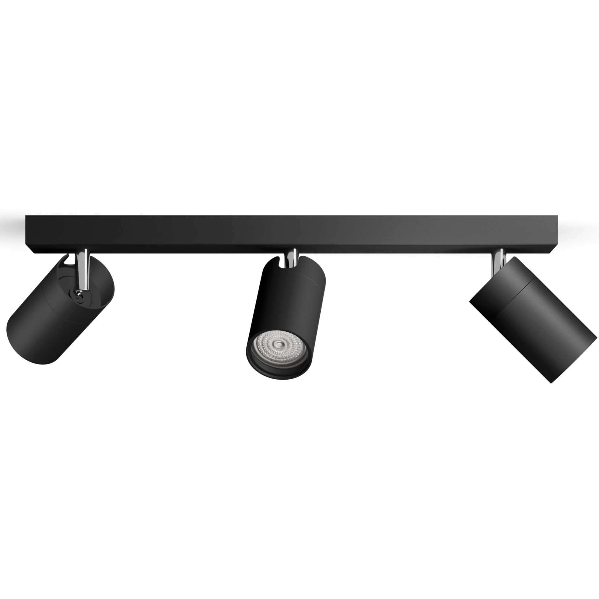 Spot Philips Idris, 3xGU10 max. 5W, pentru baie, montare plafon/perete, IP44, 8x44x12 cm, Metal, Negru