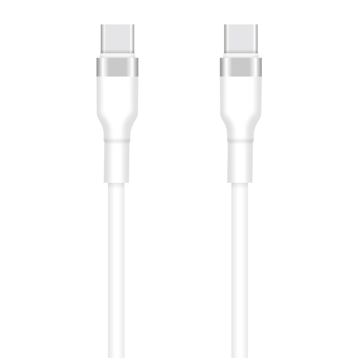Cablu Setty Usb-c - Usb-c Cablu 1m 3a Ksc-c-130 Alb