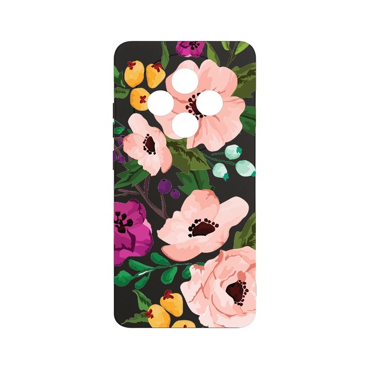 BestCase 1.2mm Szilikon telefontok, kompatibilis modell Xiaomi Redmi 14C, Pastel Flowers, Kameravédelem, Mikroszálas puha belső, PB 629