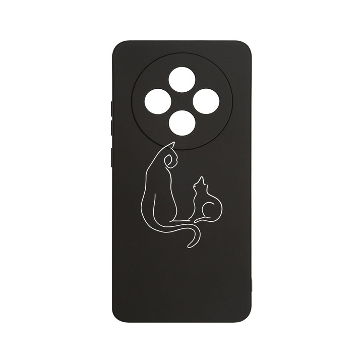 BestCase 1.2mm Szilikon telefontok, kompatibilis modell Xiaomi Redmi 14C, Abstract Cat, Kameravédelem, Mikroszálas puha belső, PB 738